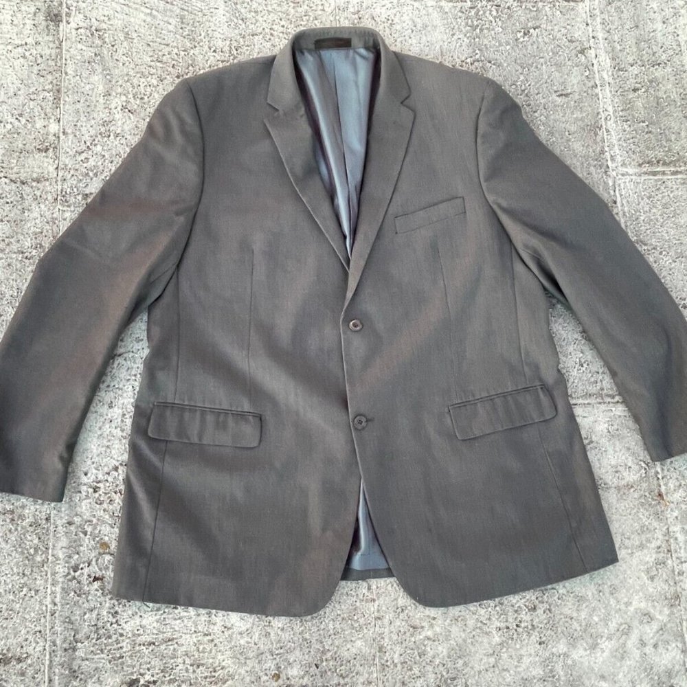 Vitali Men Blazer Charcoal Two Button Sport Coat Jacket Size L50/W45